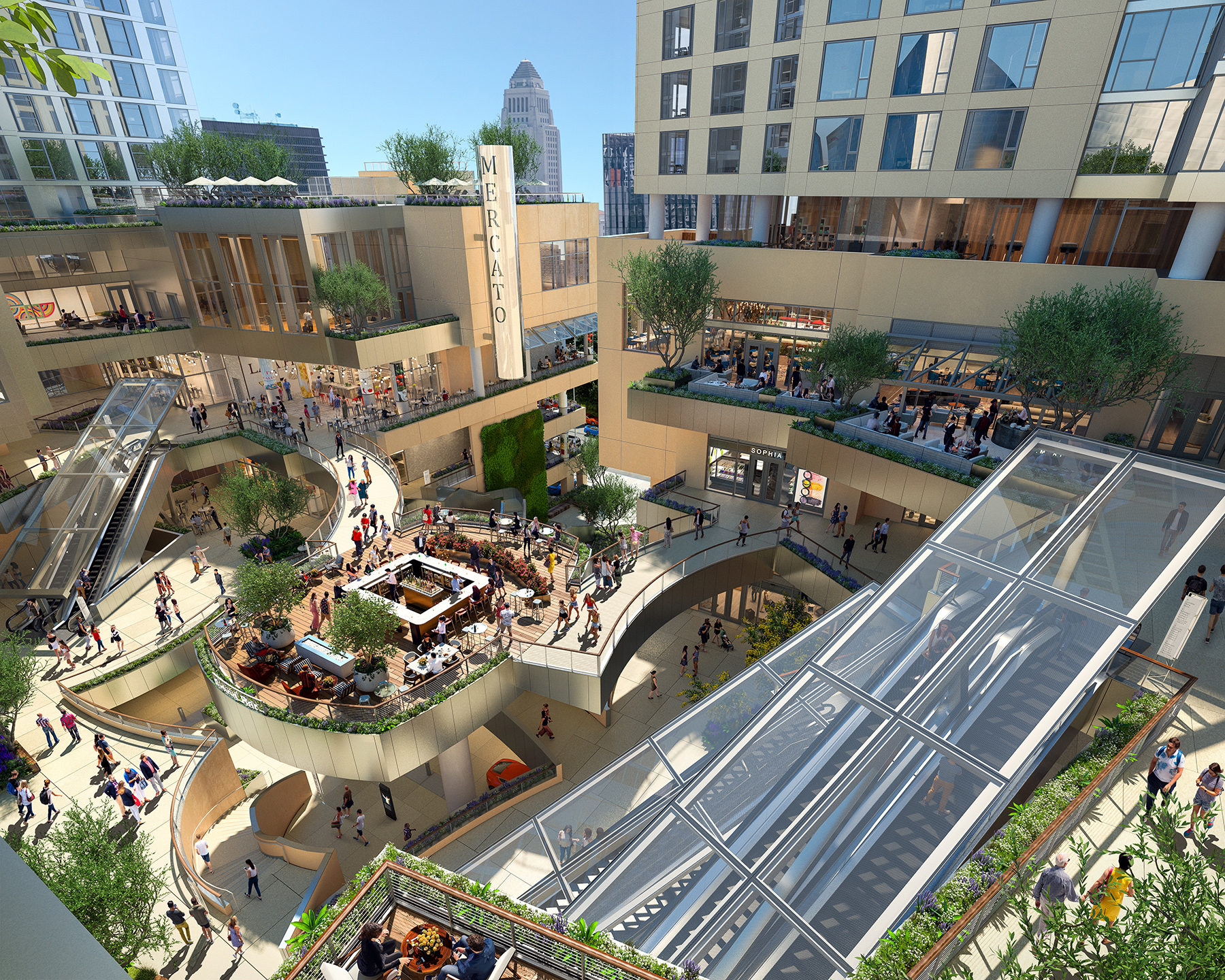 The Grand Center Plaza Daytime View